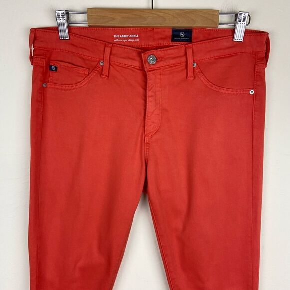 AG ‘The Abbey Ankle’ Mid-Rise Skinny Ankle Pant - Burnt Orange - Picture 4 of 8
